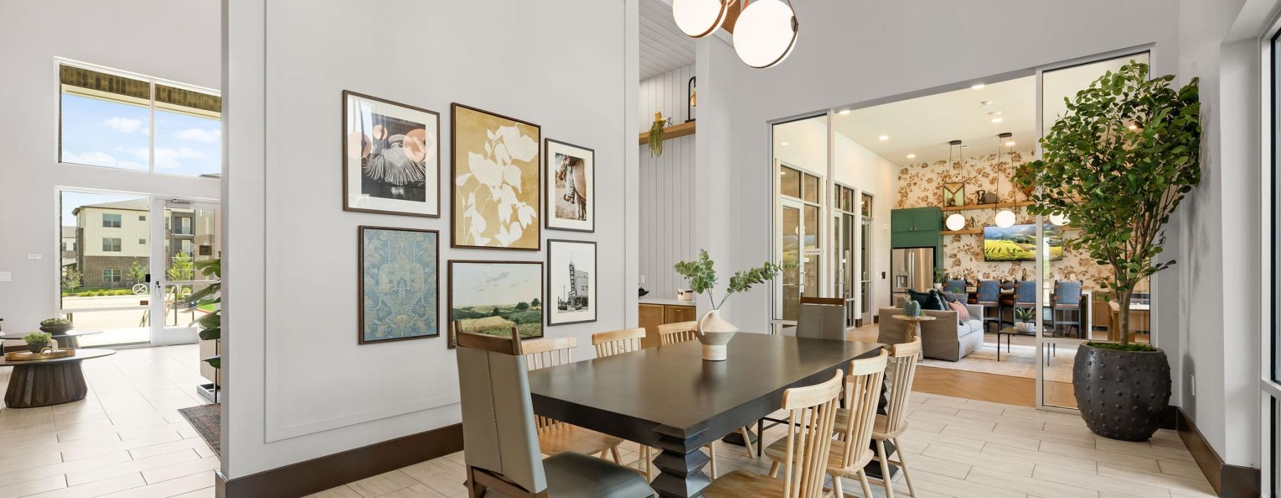 a spacious seating area and natural light