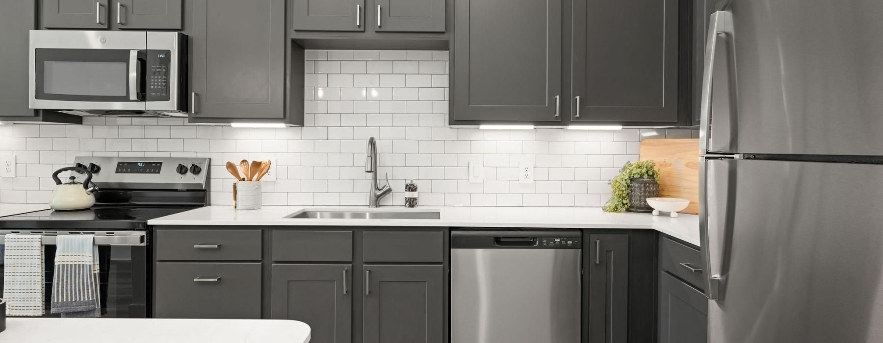 Well-lit kitchen with ample counter space