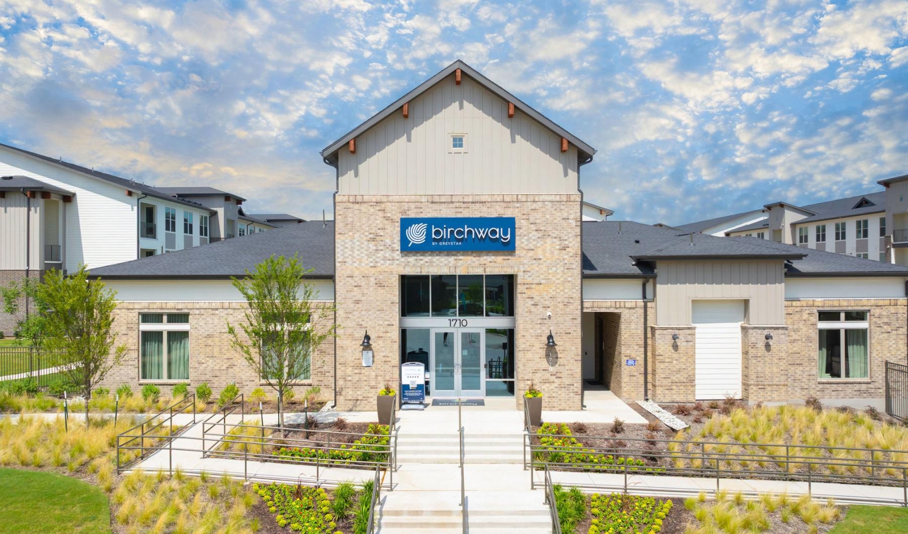 a building with a sign on it