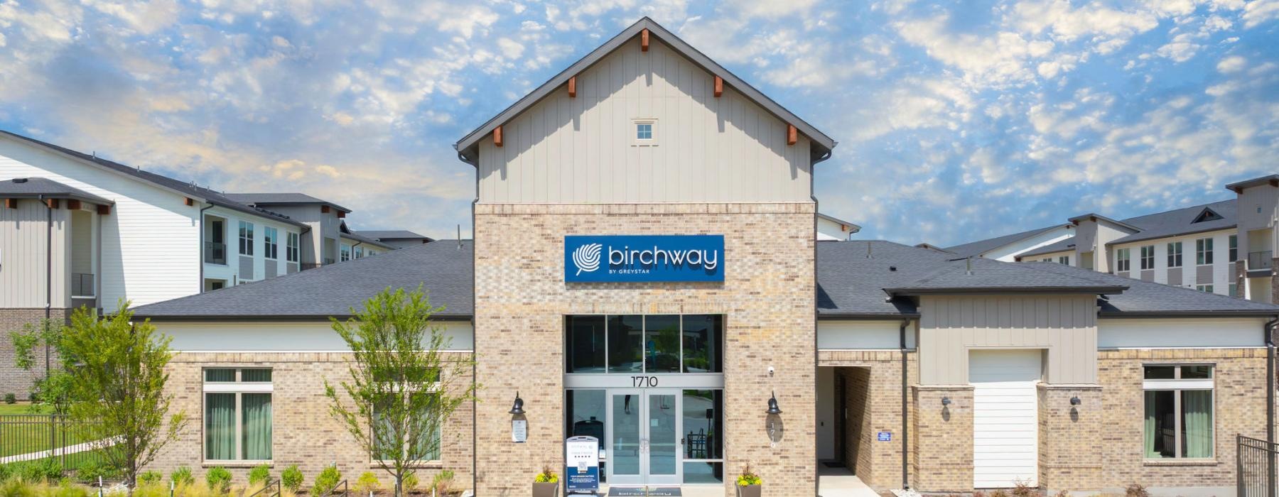 a building with a sign on it